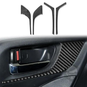 Подходит Для Subaru Forester 13-18 Внутренняя Рамка Ручки 4 Шт. Декоративная наклейка из Углеродного волокна Продуманный Дизайн Простота в использовании Долговечность