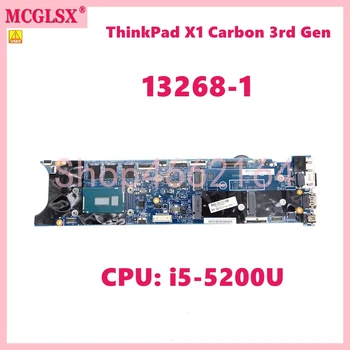 13268-1 С процессором: i5-5200U оперативной памятью: 8 ГБ Материнская плата для ноутбука Lenovo Thinkpad X1 Carbon 3-го поколения 448.01434.0011